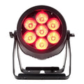 American Dj 7PZIP High powered IP rated outdoor par, 7 x 15w RGBW LED, motorized zoom,5-50 Degree,