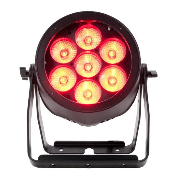 American Dj 7PZIP High powered IP rated outdoor par, 7 x 15w RGBW LED, motorized zoom,5-50 Degree,