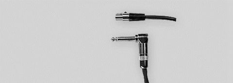 Shure WA304 2' Instrument Cable, 4-Pin Mini Connector (TA4F) with Right-Angle Connector