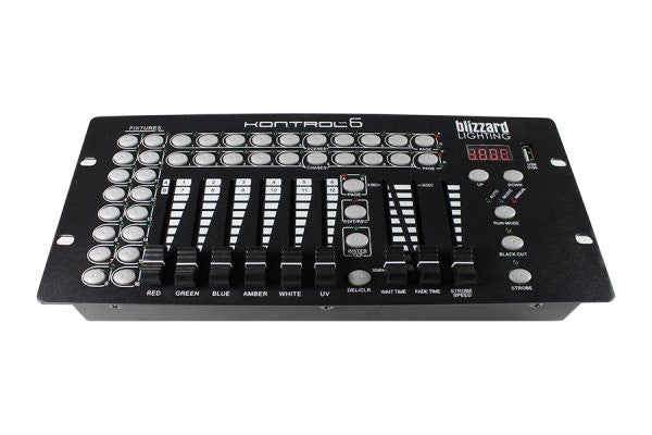 Blizzard Lighting KONTROL6 12-channel, 6 fader DMX controller.