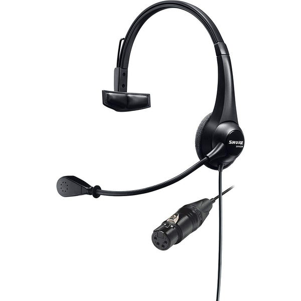 Shure Lightweight Single-Sided Broadcast Headset with Neutrik Female 4-Pin XLR Cable - Image 1