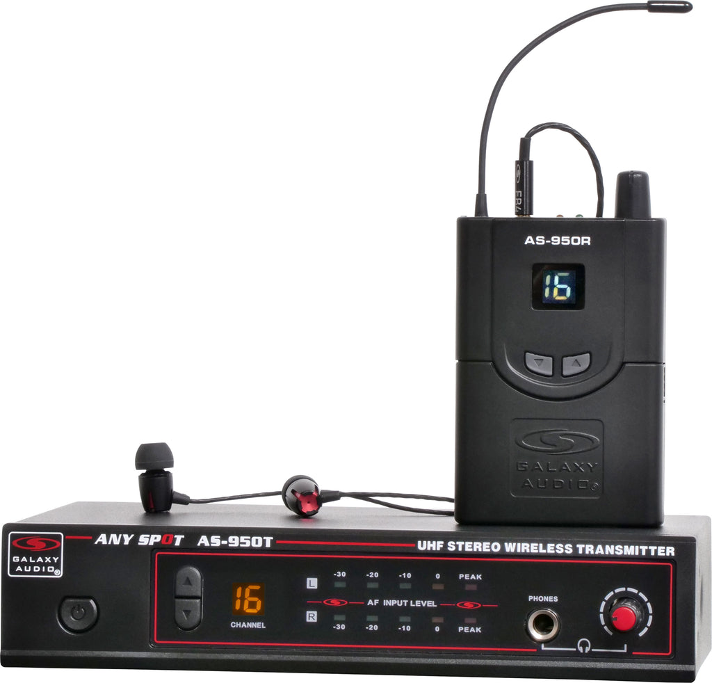 AS-950 16 CHANNEL STEREO WIRELESS PERSONAL IN-EAR MONITOR SYSTEM