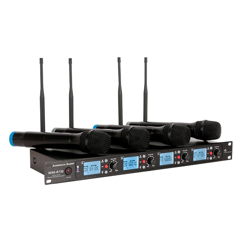 WM-419;4 chan UHF handheld wireless mic