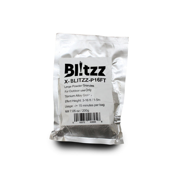 Blitzz Large Powder Cold Spark Effect Granules For Outdoor use Only Titanium Alloy Grains Effect Height: 3-16ft 1-5m