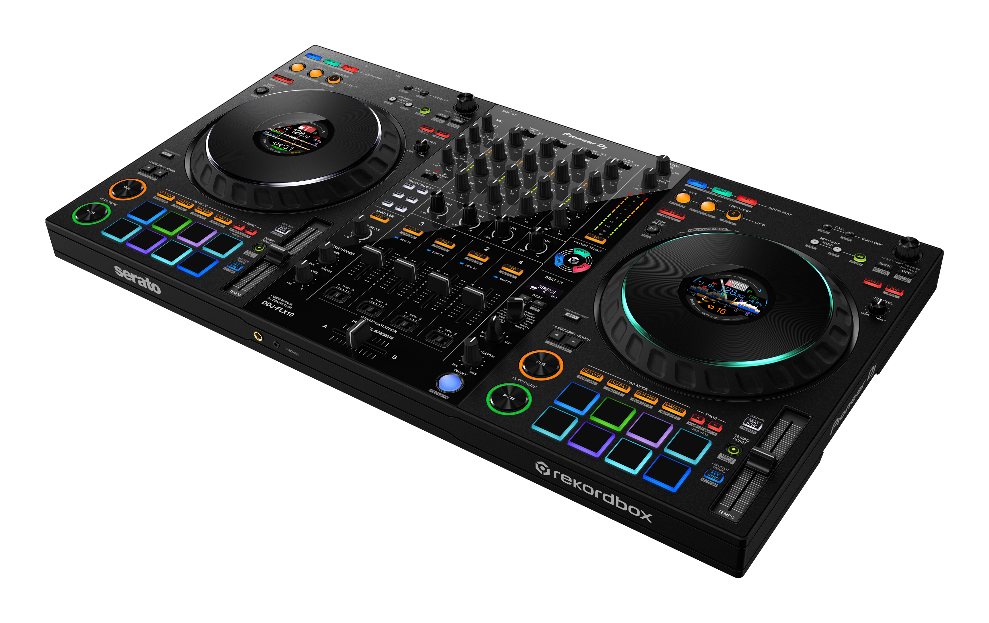 DDJ-FLX10 4 Deck USB DJ Control Surface (rekordbox DJ & Serato DJ Pro)