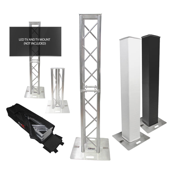 Flex Tower Totem Package - Adjustable 6.56ft or 3.28ft With Soft Carrying Bag
