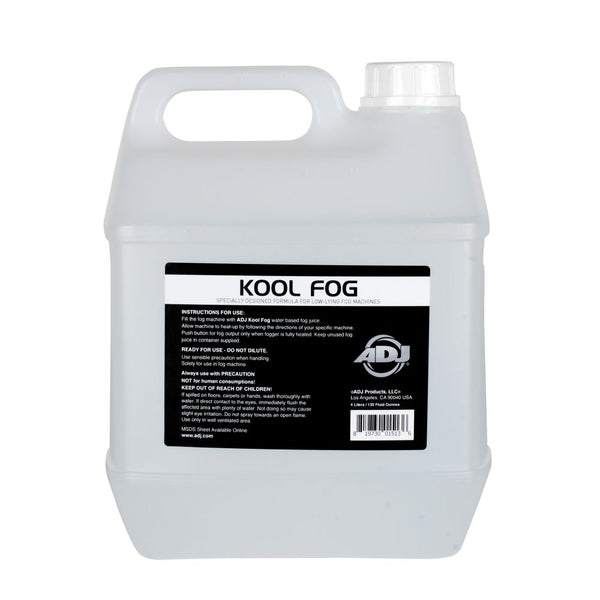 American Dj KOOLFOG New special formulated Kool Fog. Designed for low-lying fog machines.