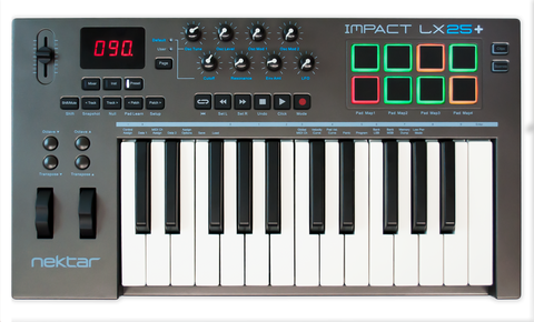 Nektar Impact LX25+  25 Note USB Midi keyboard controller with pads