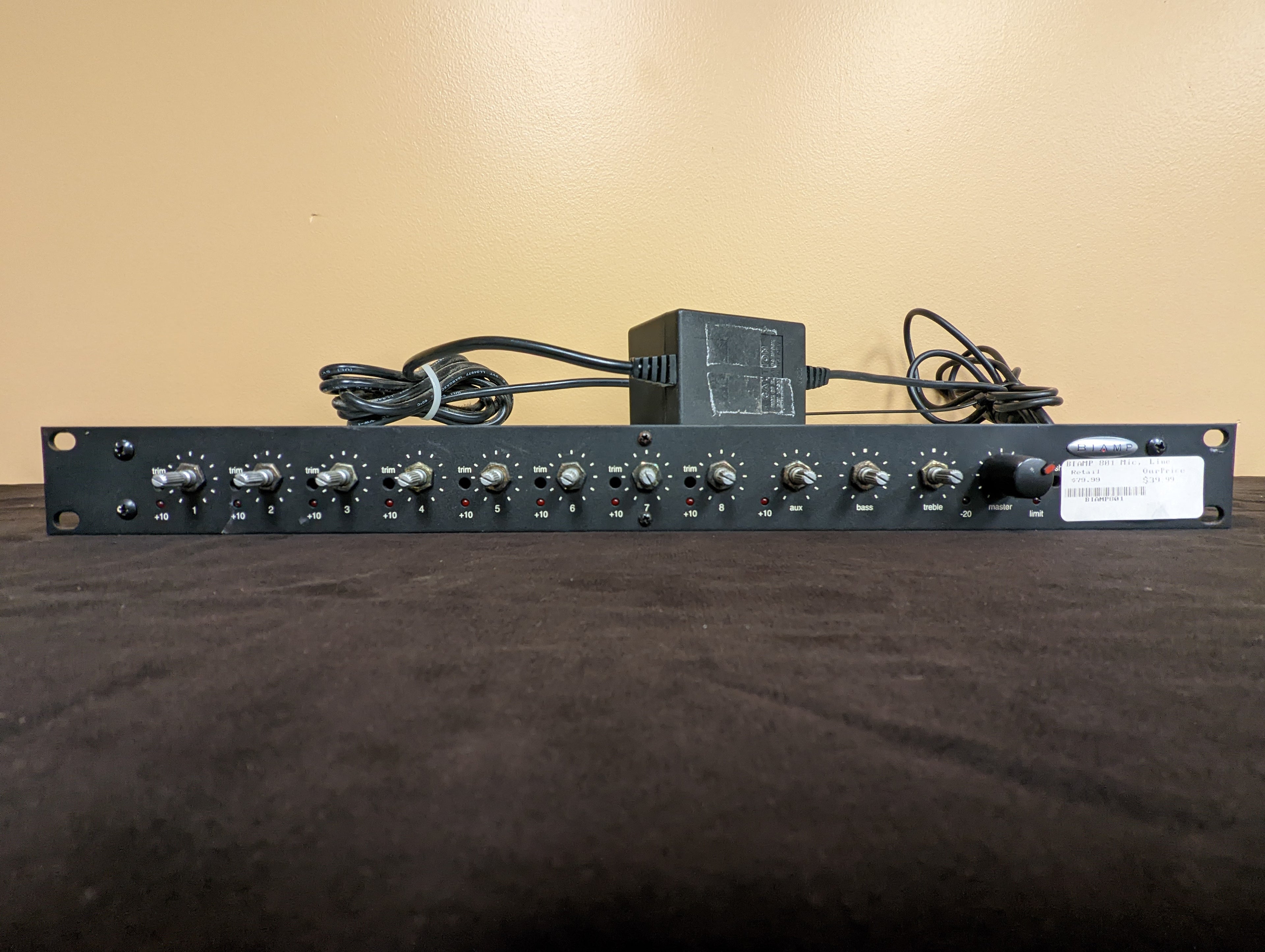 BiAmp 801 - Used - Single Rack Space Mixer
