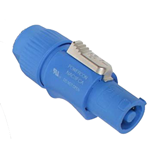 Blue Male Connector for powerCON equipped devices