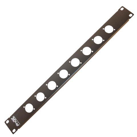 ProX 1U Rack Panel Punched for 8 XLR SpeakOn or powerCON Connectors