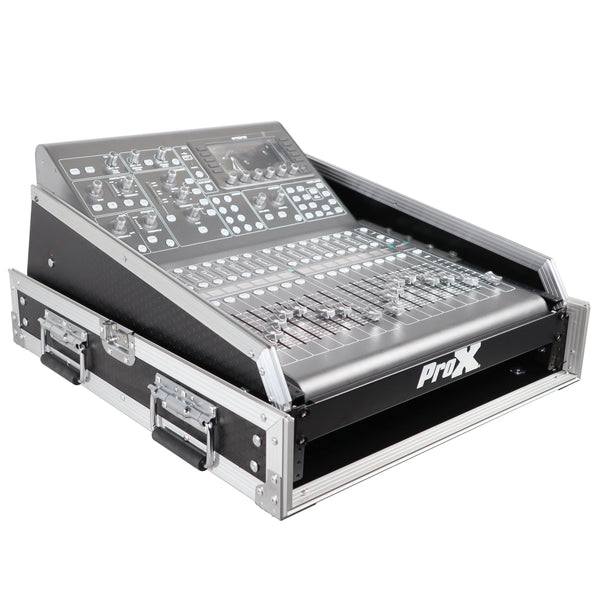 13U Top Mixer-DJ 2U Rack Combo Flight Case W-Laptop Shelf