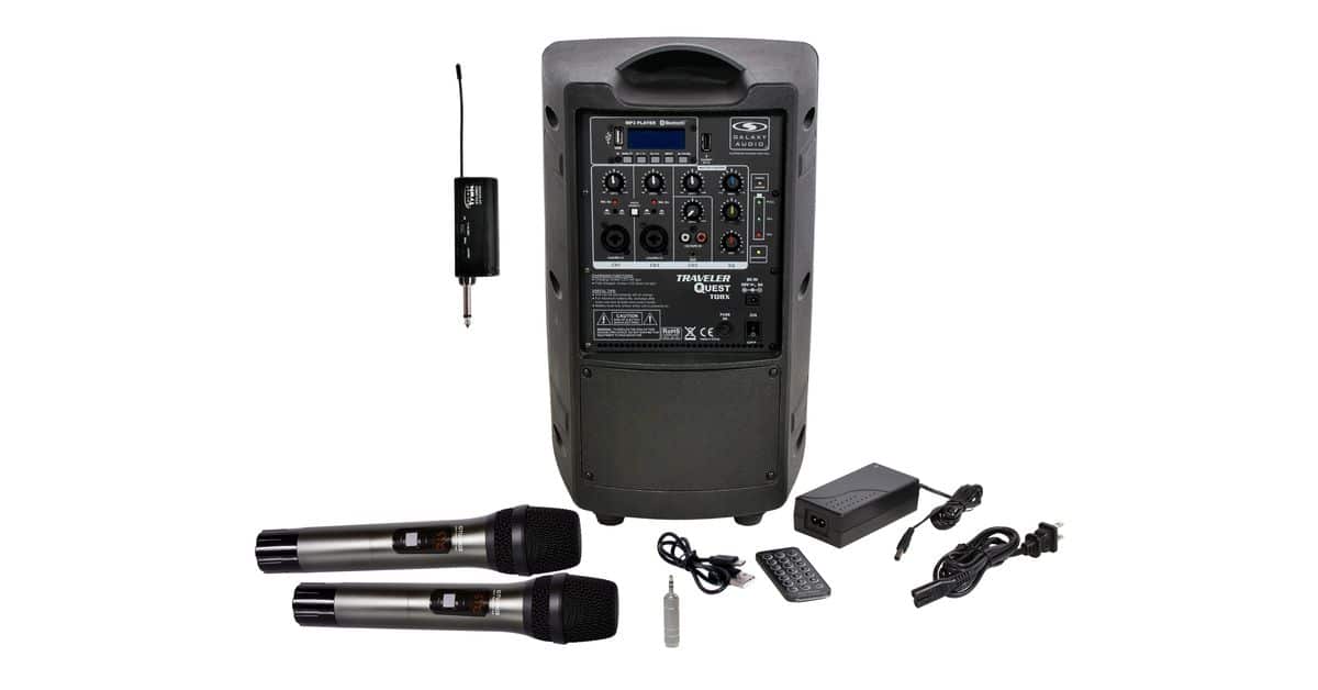 TQ8X Battery Powered PA with Wireless Mics (1 HH, 1 Headset) - OPEN BOX