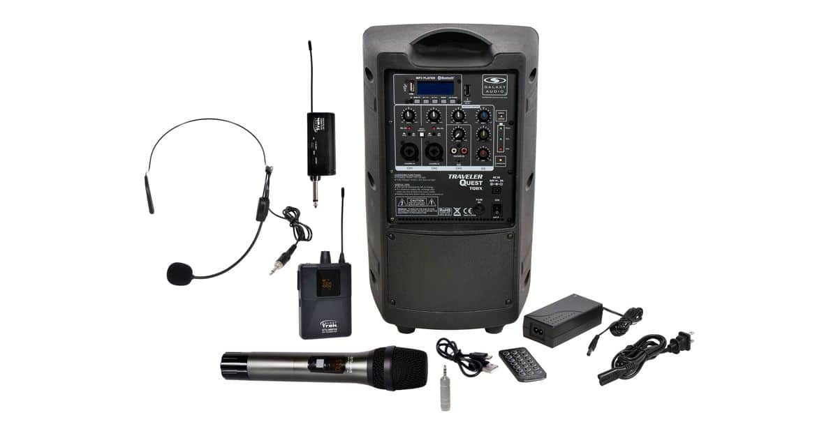 TQ8X Battery Powered PA with Wireless Mics (1 HH, 1 Headset) - OPEN BOX