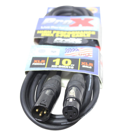 10 Ft. DMX XLR3-M to XLR3-F High Performance Cable