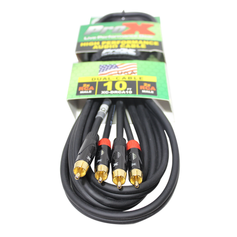 10 Ft. Dual RCA-M to Dual RCA-M High Performance Audio Cable