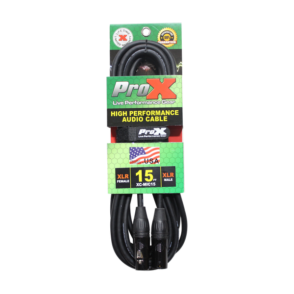 15 Ft. Balanced XLR3-F to XLR3-M High Performance Microphone Cable