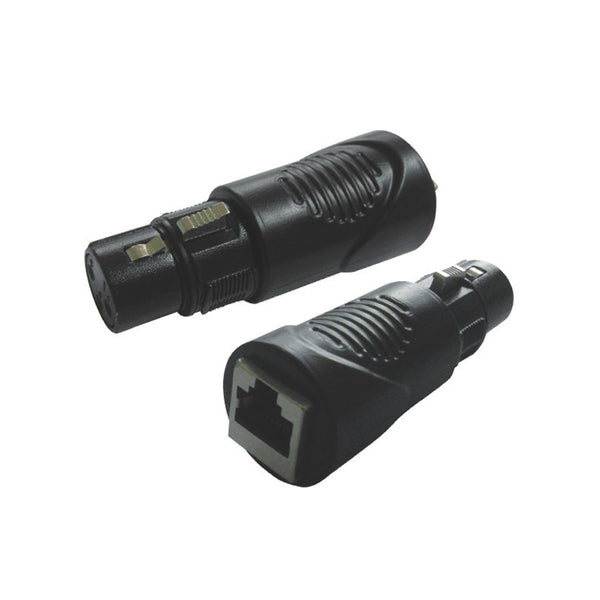 Cat 5/6 RJ45 to 3 Pin Female DMX Connector/Adapter