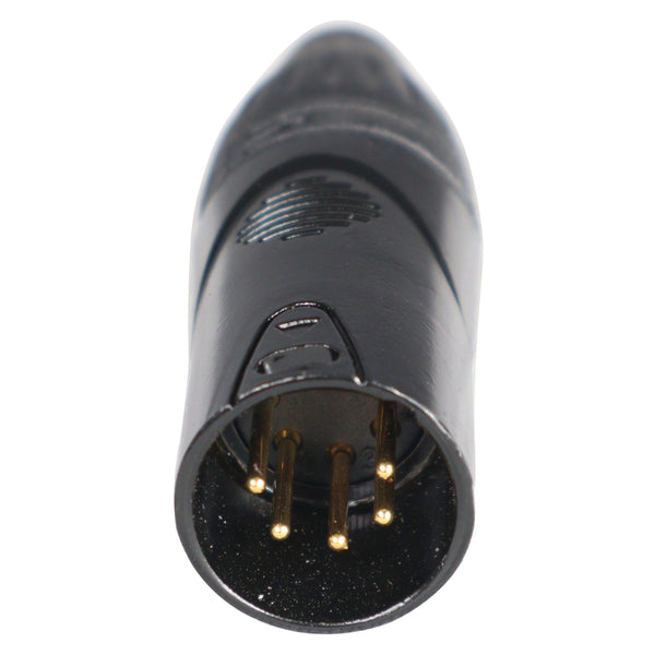 Male XLR-5PIN BLACK-CHROME HOUSING