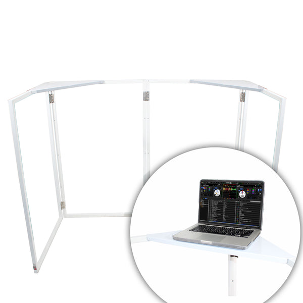 White Aluminum Corner Shelves for DJ Facade - Multi-Fit | Set of 2