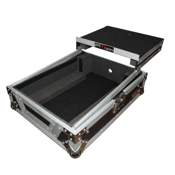 Mixer ATA Flight Hard Case for Large Format 12" Universal DJ Mixer with Laptop Shelf