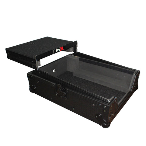 Flight Case for Pioneer DJM-S9 Mixer with Sliding Laptop Shelf | Black on Black