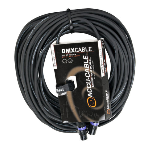 American Dj 100-foot DMX Cable 3-pin Male to 3-pin Female Connection - Image 1