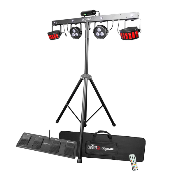Chauvet Dj GIGBAR2 Gig Bar 2Includes: wireless footswitch, stand, carry bags