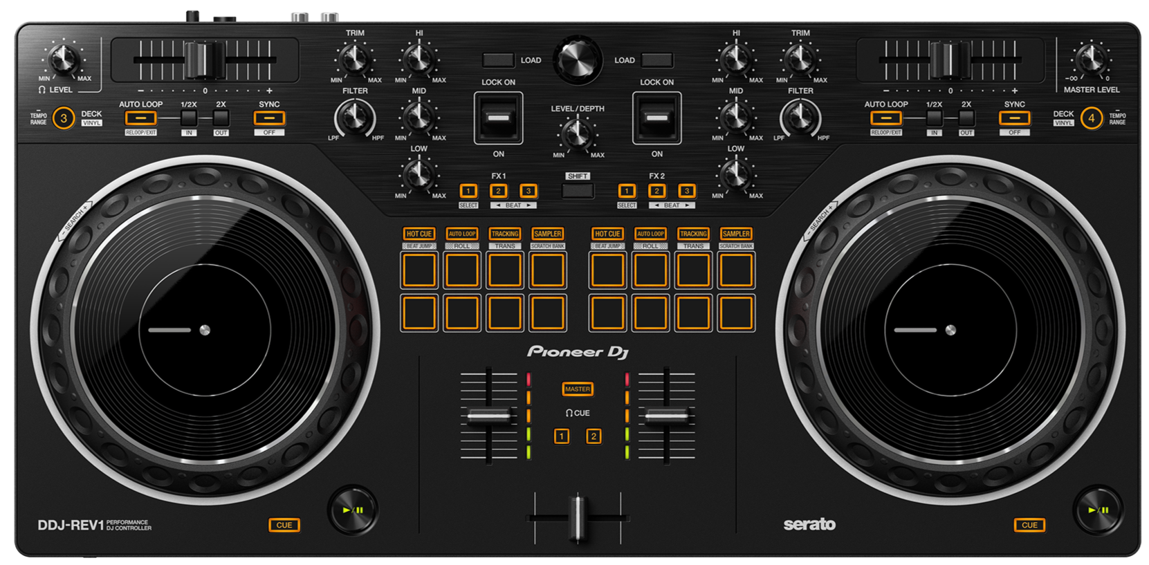 DDJ-REV1 Scratch-style 2-channel DJ controller for Serato DJ Lite