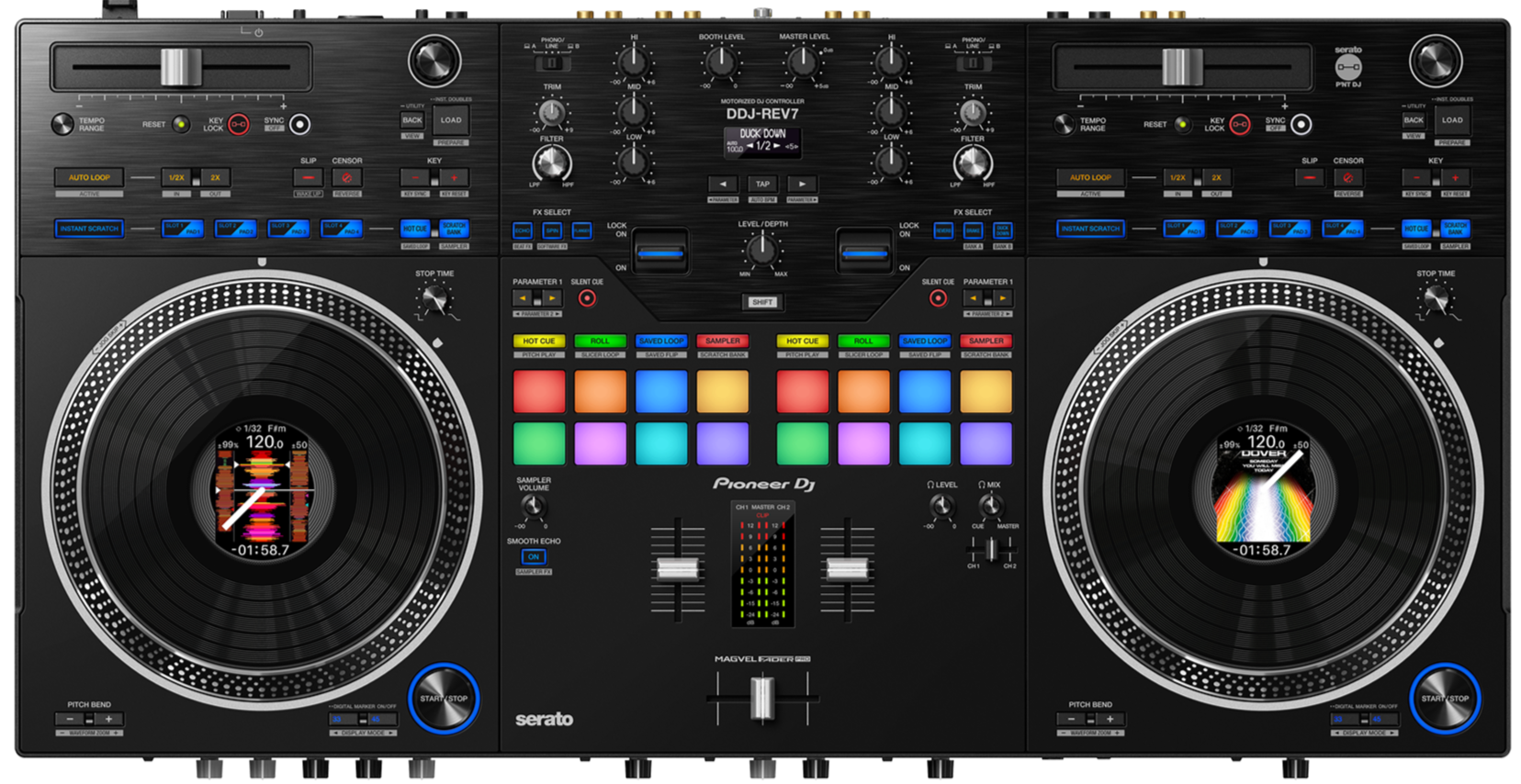DDJ-REV7 Scratch-style 2-channel professional DJ controller for Serato DJ Pro (Black)