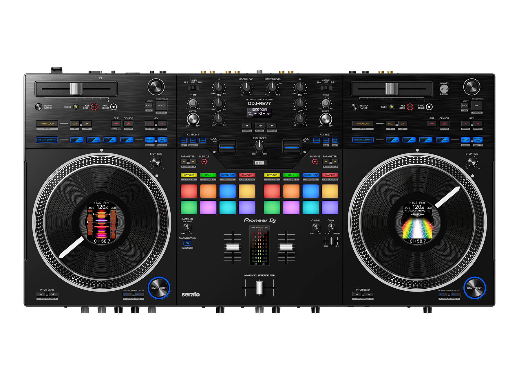 DDJ-REV7 Scratch-style 2-channel professional DJ controller for Serato DJ Pro (Black)