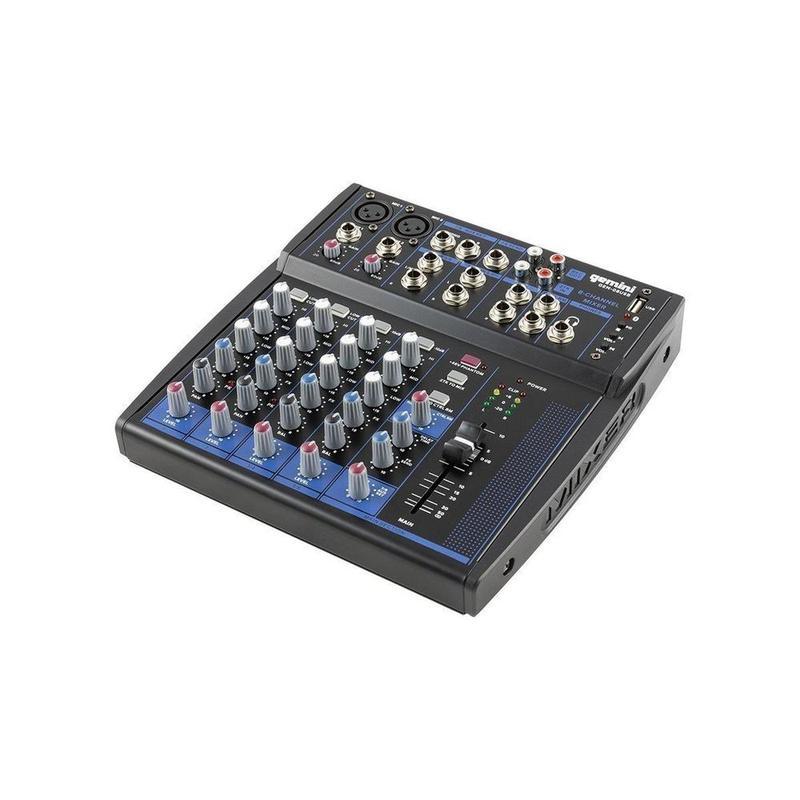 Gemini GEM-08USB: COMPACT 8 CHANNEL BLUETOOTH MIXER