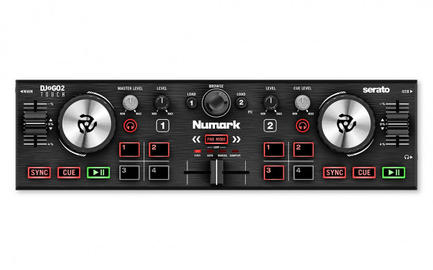 Numark DJ2GO2 Touch - Pocket DJ Controller with Capacitive Touch Jog Wheels