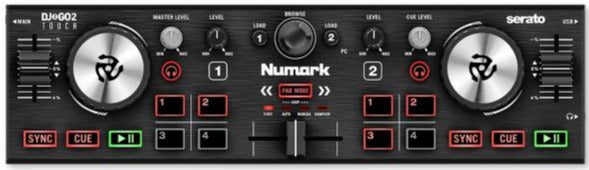 Numark DJ2GO2 Touch - Pocket DJ Controller with Capacitive Touch Jog Wheels