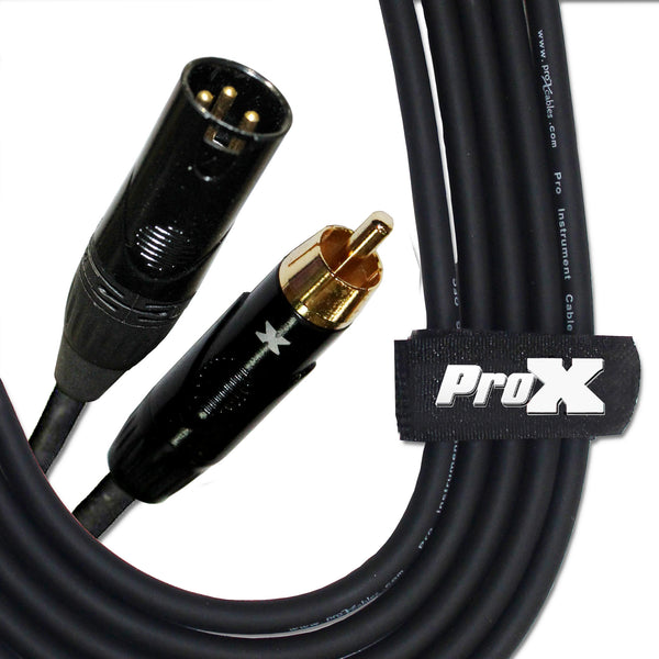 25 Ft. Unbalanced RCA to XLR3-M High Performance Audio Cable